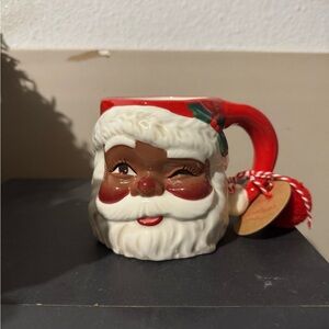 Santa Claus Holiday Mug - Red and White